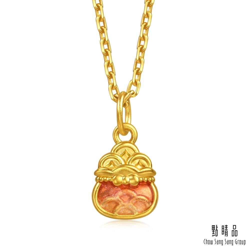 【網路獨家款】點睛品 聚財福袋 黃金吊墜_計價黃金