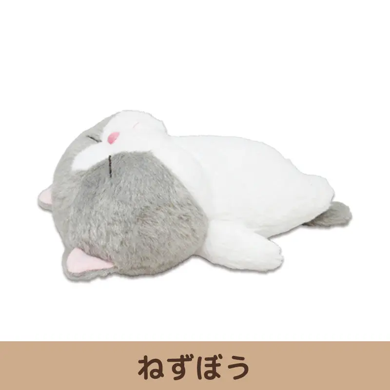 棒貓玩偶/ 躺平貓/ S/ 灰白