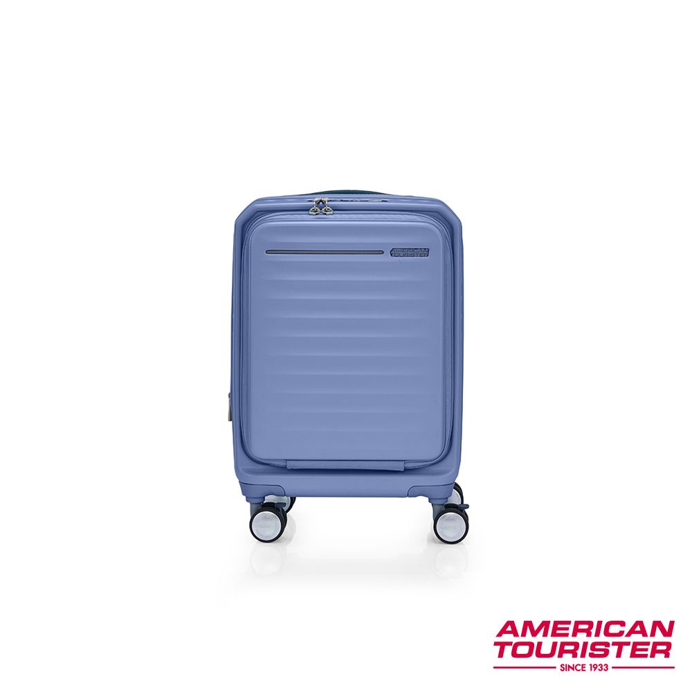 AMERICAN TOURISTER美國旅行者  FRONTEC 上掀前開可擴充行李箱19吋/ 元素藍