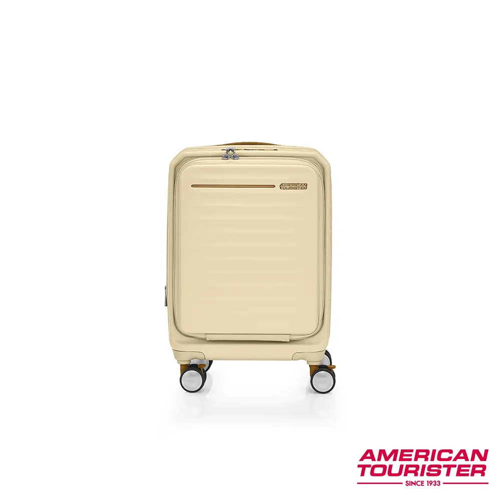 AMERICAN TOURISTER美國旅行者  FRONTEC 上掀前開可擴充行李箱19吋/ 軟黃