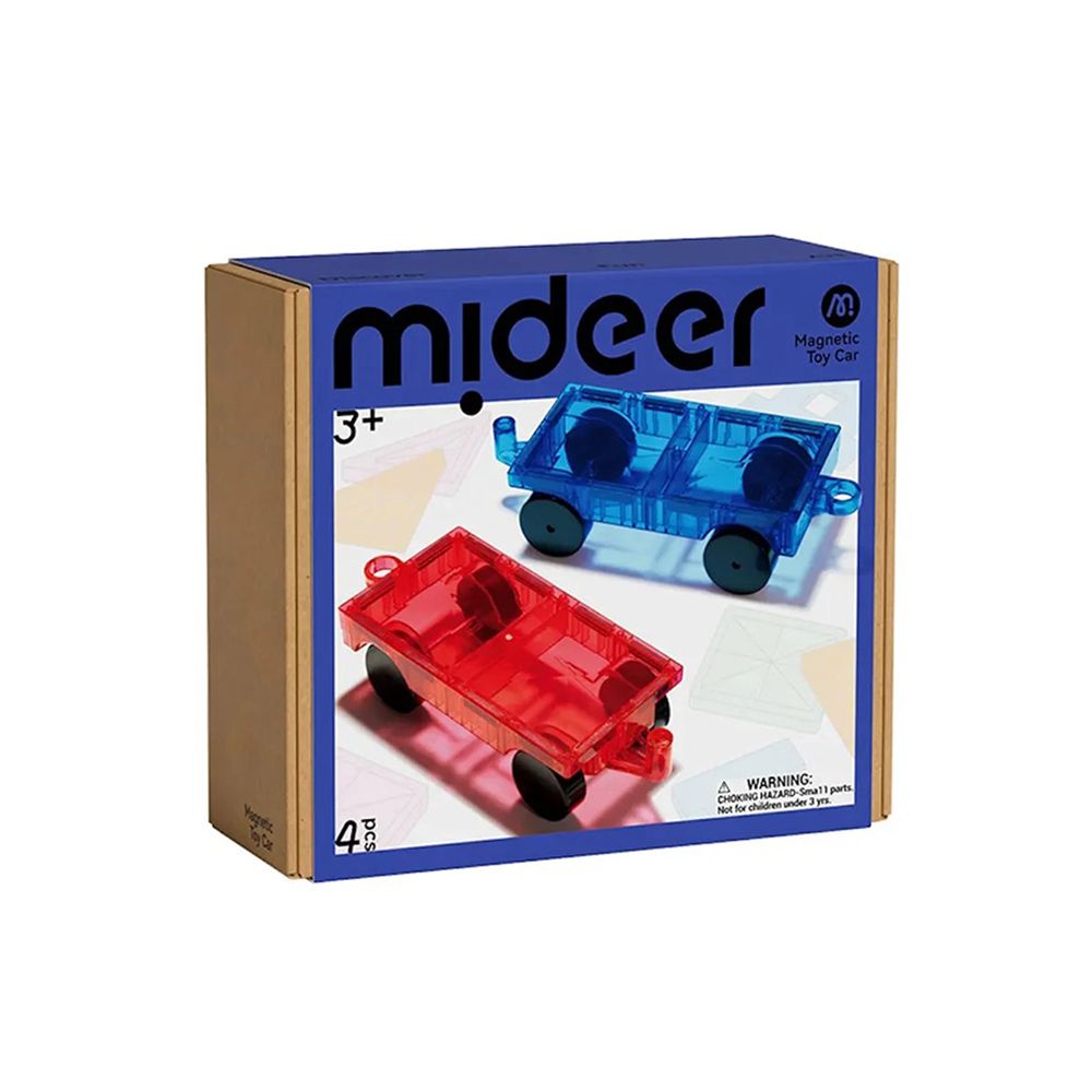 MiDeer多彩透光磁力片/ 板車配件組/ 4台