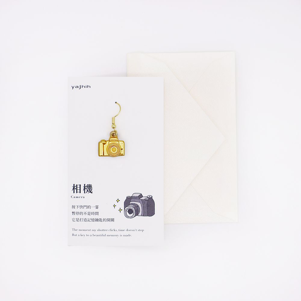 yajhih耳環卡片Earrings Card/ 立體款/ 相機