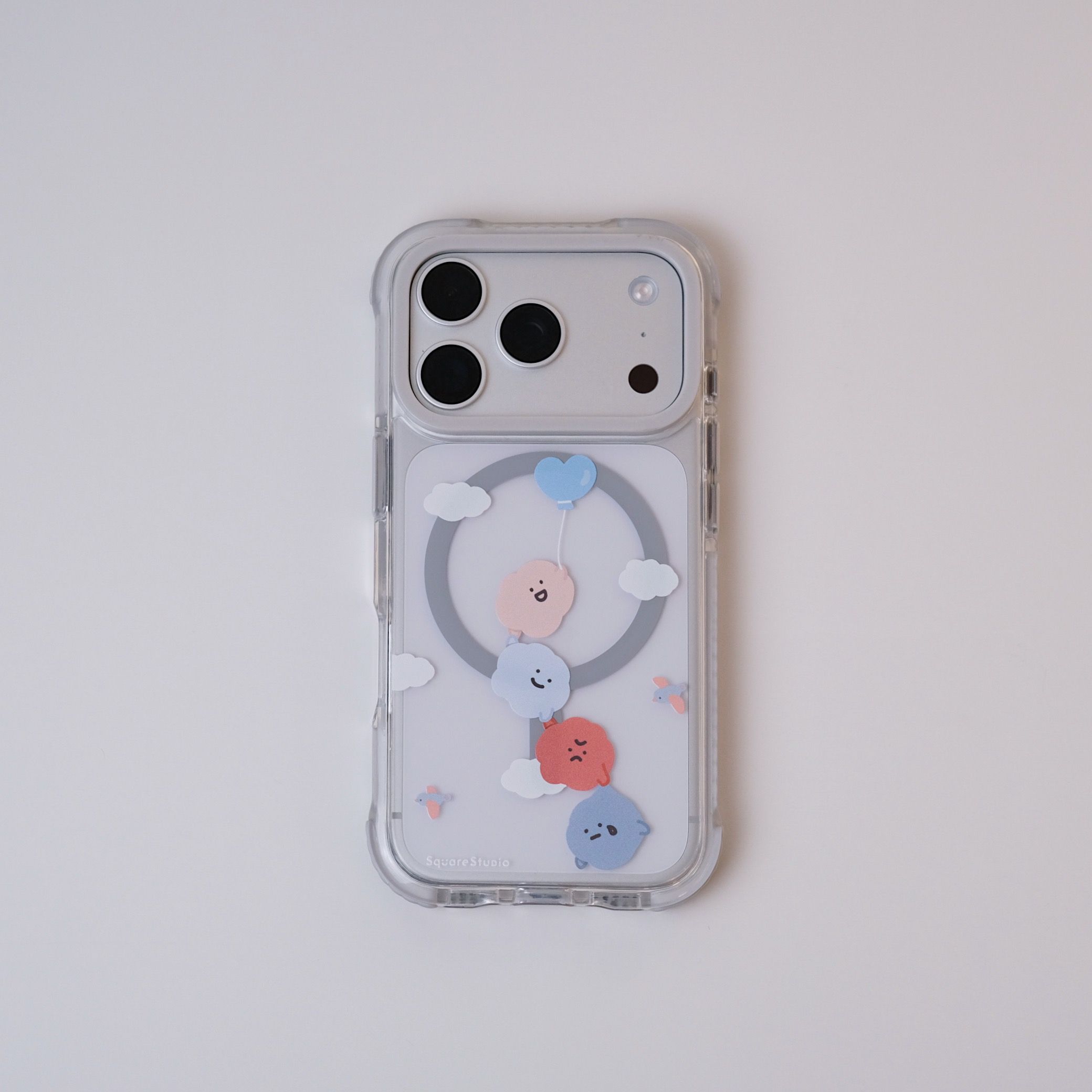 方坊 心情磁吸透灰手機殼/ 一起飄走/ iPhone Air