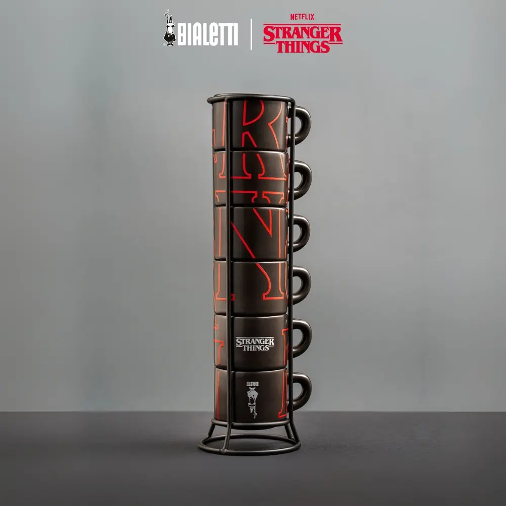 怪奇物語聯名➤BIALETTI夜光杯6入杯架組