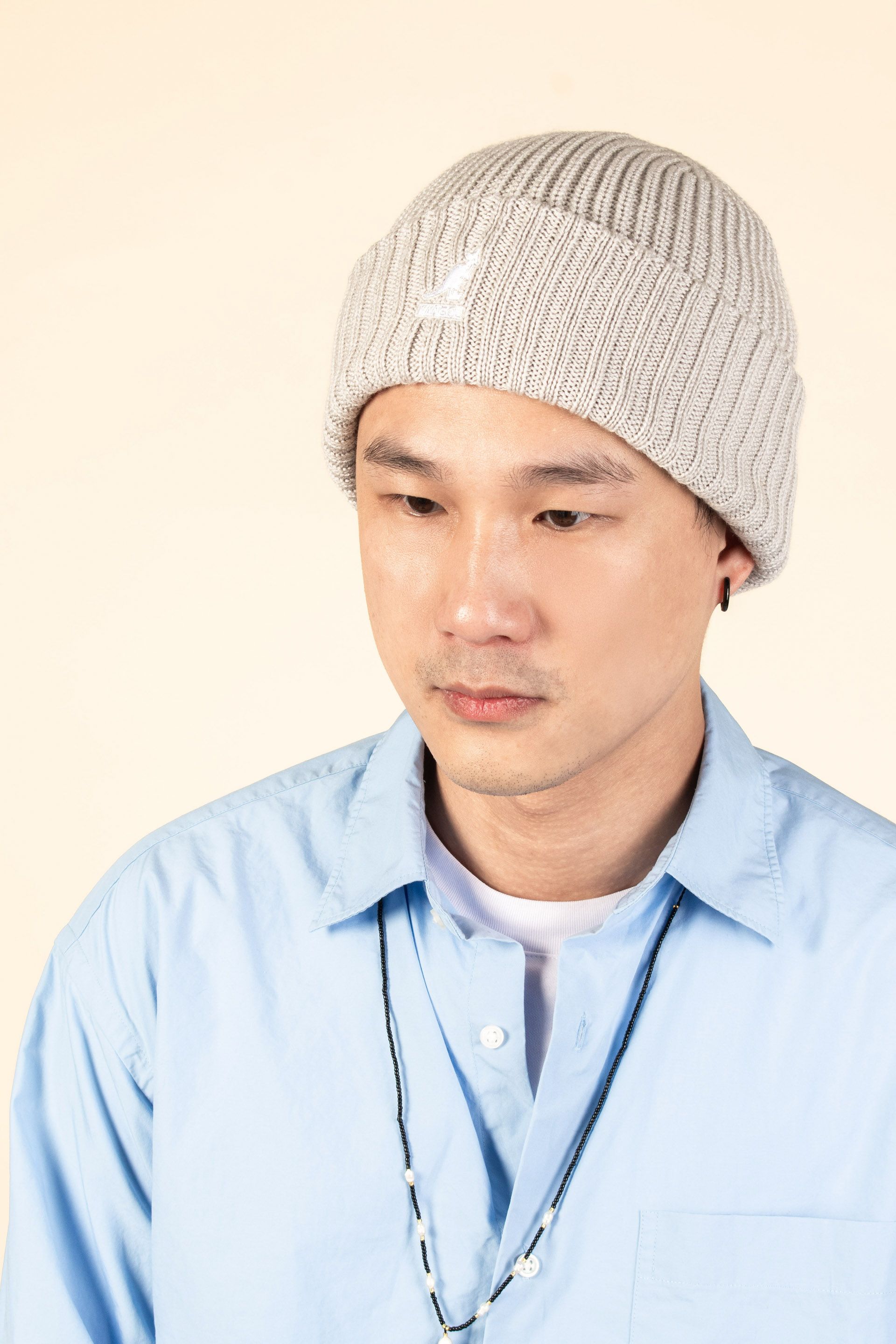 KANGOL 2 WAY頭顱帽/ 淺灰色/ F