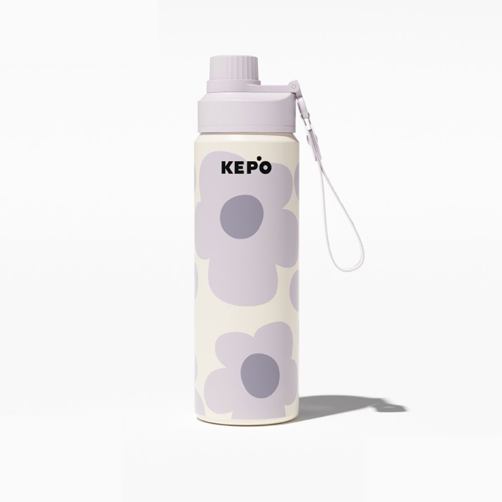 KEPO LQ 600ml KC011運動保溫保冷杯 隨行保溫保冷杯 316L不鏽鋼內膽-丁香紫