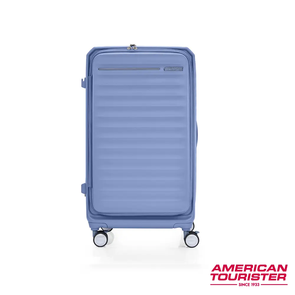AMERICAN TOURISTER美國旅行者 FRONTEC 上掀前開可擴充胖胖箱28吋/元素藍
