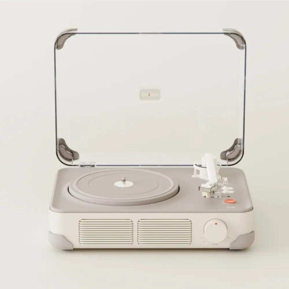 Syitren T400賽塔林一體式藍牙黑膠唱機/ 低調白