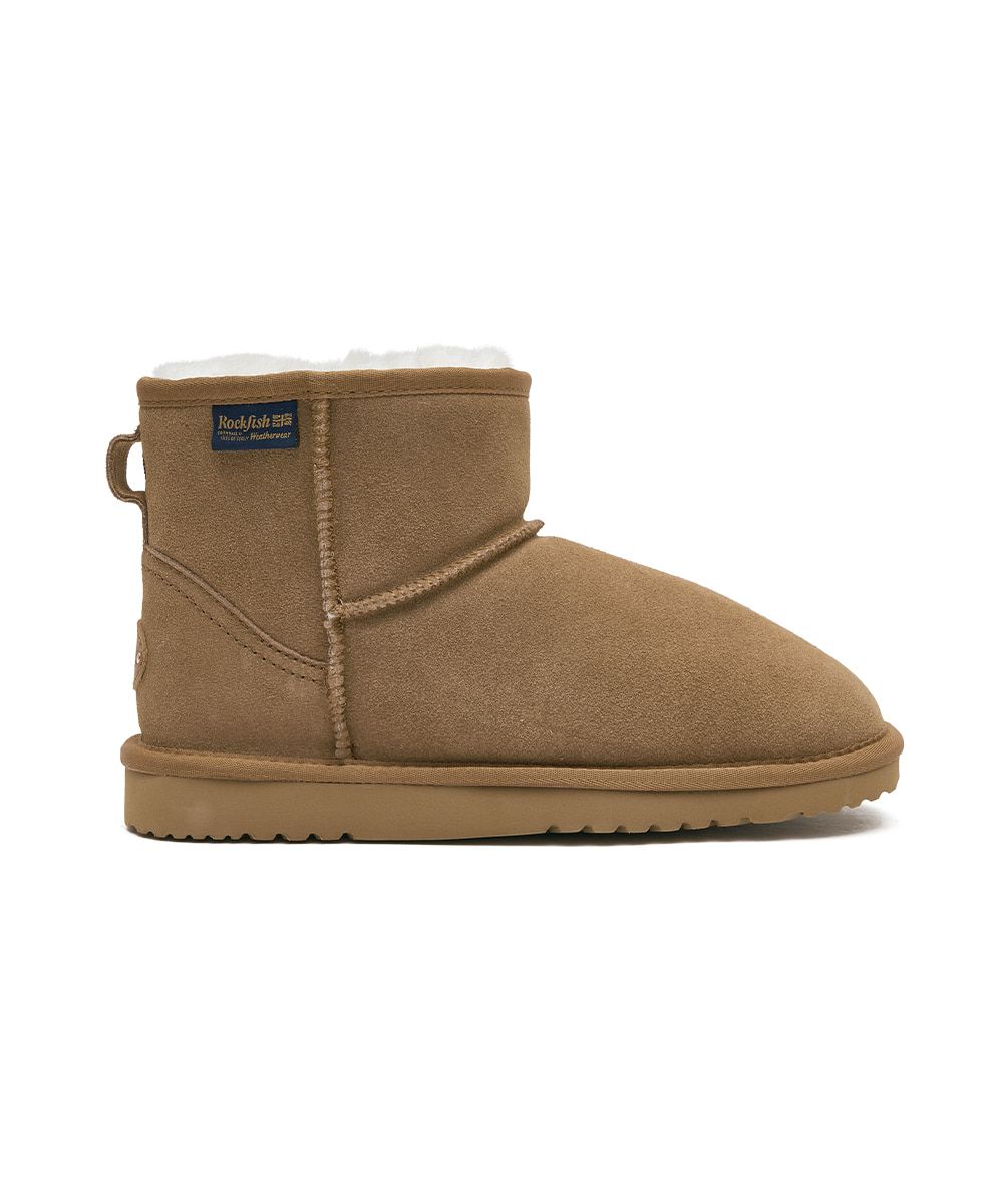 韓國 Rockfish Weatherwear ORIGINAL WINTER BOOTS SHORT 6吋 真皮短筒雪靴/ 栗棕色 CHESTNUT/ 預購 24 cm