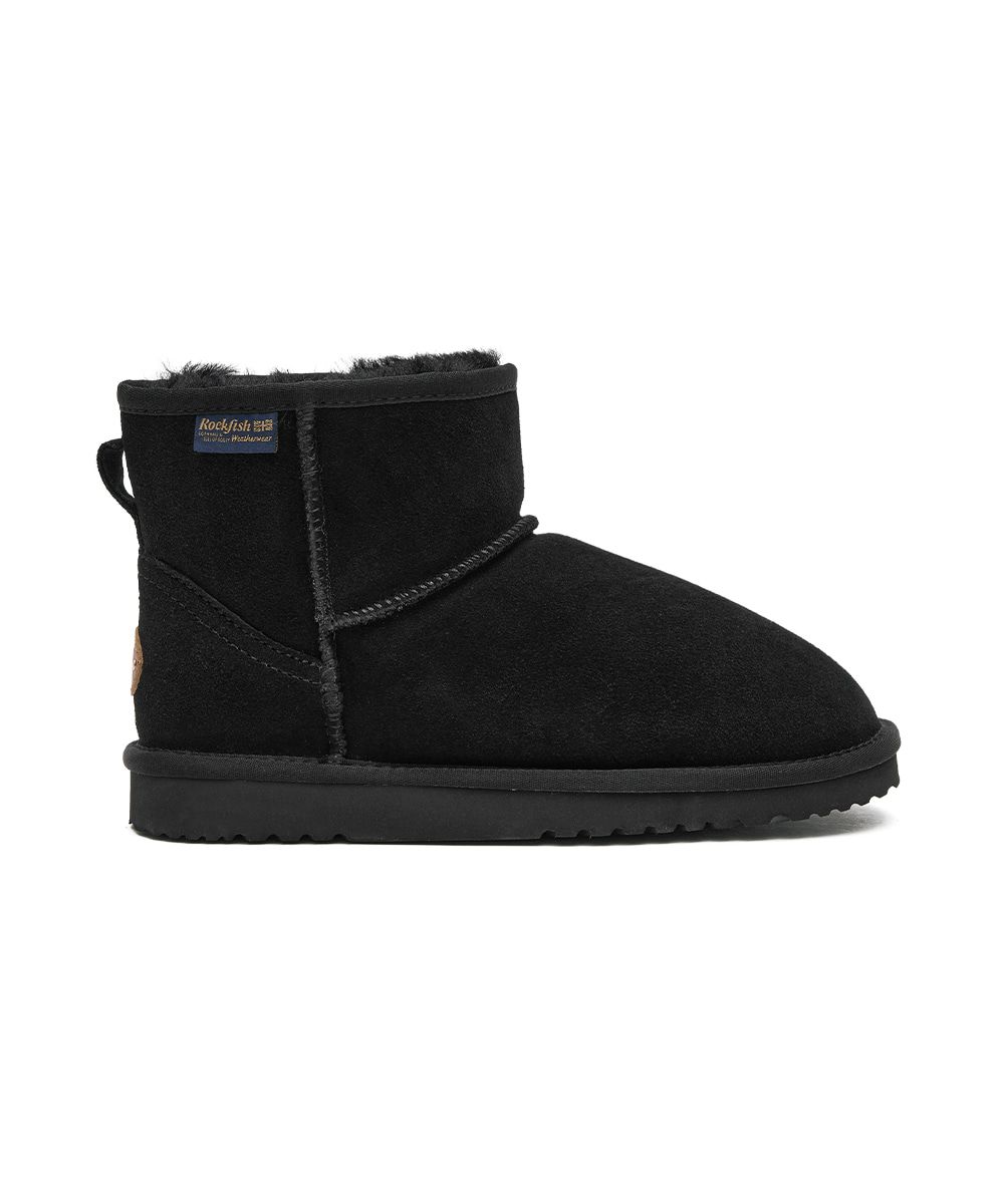 韓國 Rockfish Weatherwear ORIGINAL WINTER BOOTS SHORT 6吋 真皮短筒雪靴/ 黑色 BLACK/ 預購 24 cm