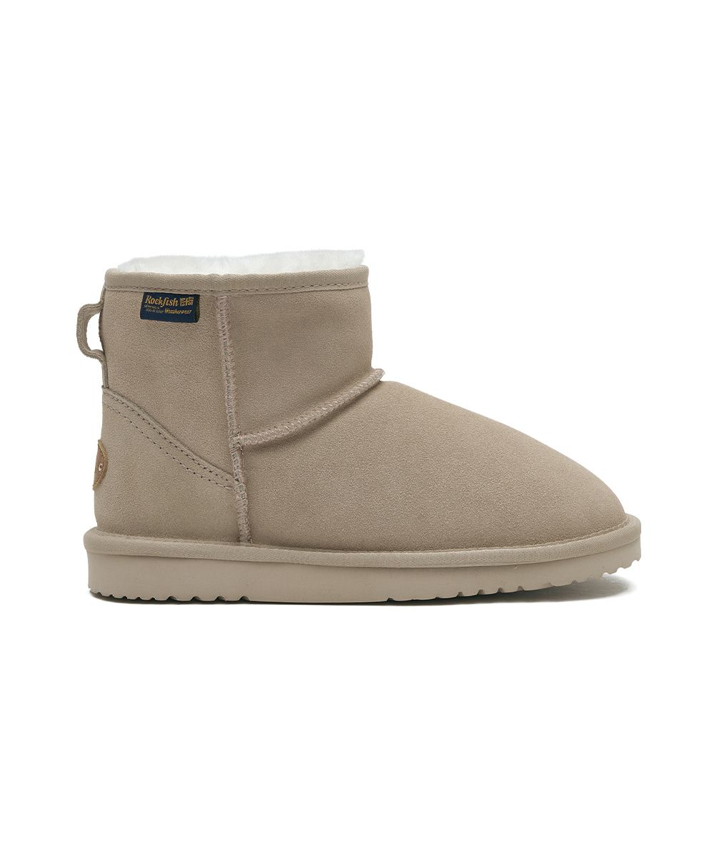 韓國 Rockfish Weatherwear ORIGINAL WINTER BOOTS SHORT 6吋 真皮短筒雪靴/ 沙色 SAND/ 預購 24 cm