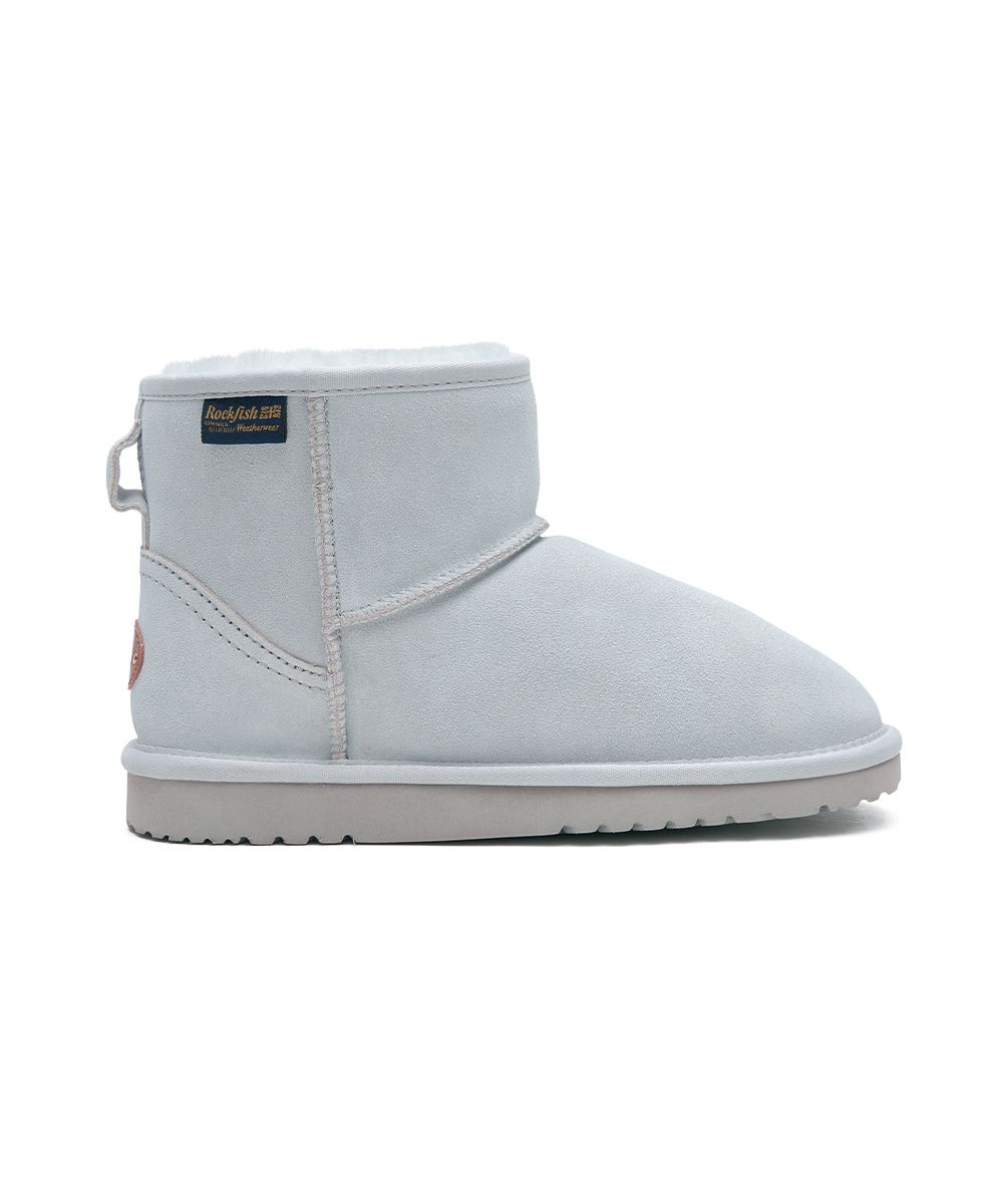 韓國 Rockfish Weatherwear ORIGINAL WINTER BOOTS SHORT 6吋 真皮短筒雪靴/ 藍色 BLUE/ 預購 23 cm