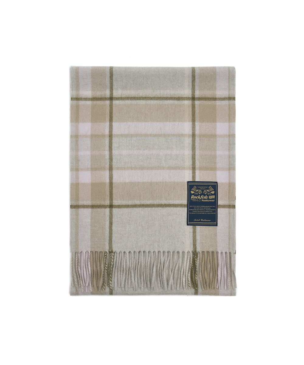 韓國 Rockfish Weatherwear CLASSIC WOOL SCARF CHECK 經典格紋羊毛圍巾 淺灰色 LIGHT GREY