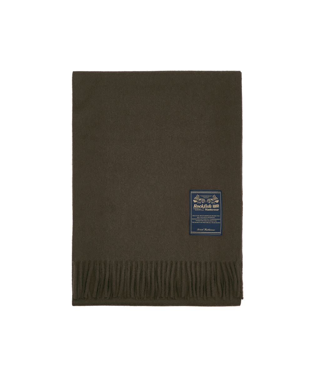 韓國 Rockfish Weatherwear CLASSIC WOOL SCARF SOLID 純色羊毛圍巾 深棕色 DARK BROWN