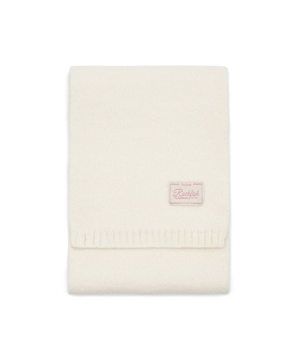 韓國 Rockfish Weatherwear FLUFFY SCARF 親膚針織圍巾 奶油白 CREAM