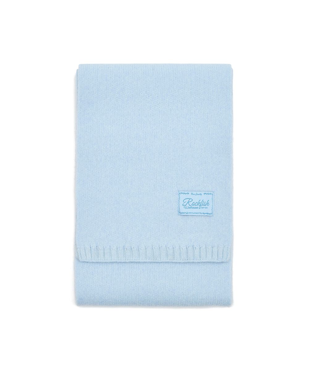 韓國 Rockfish Weatherwear FLUFFY SCARF 親膚針織圍巾 天藍色 SKY BLUE