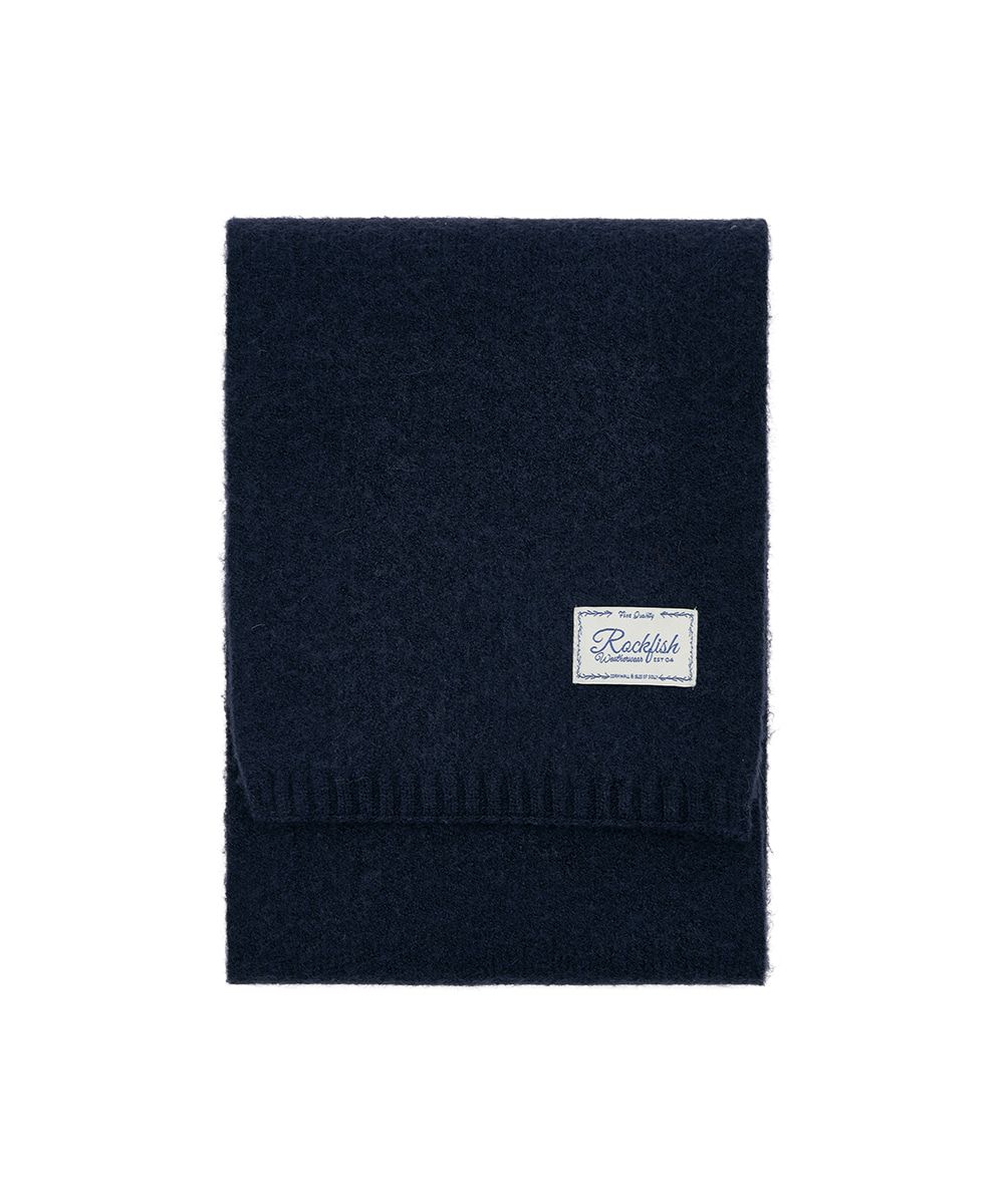 韓國 Rockfish Weatherwear FLUFFY SCARF 親膚針織圍巾 海軍藍 NAVY