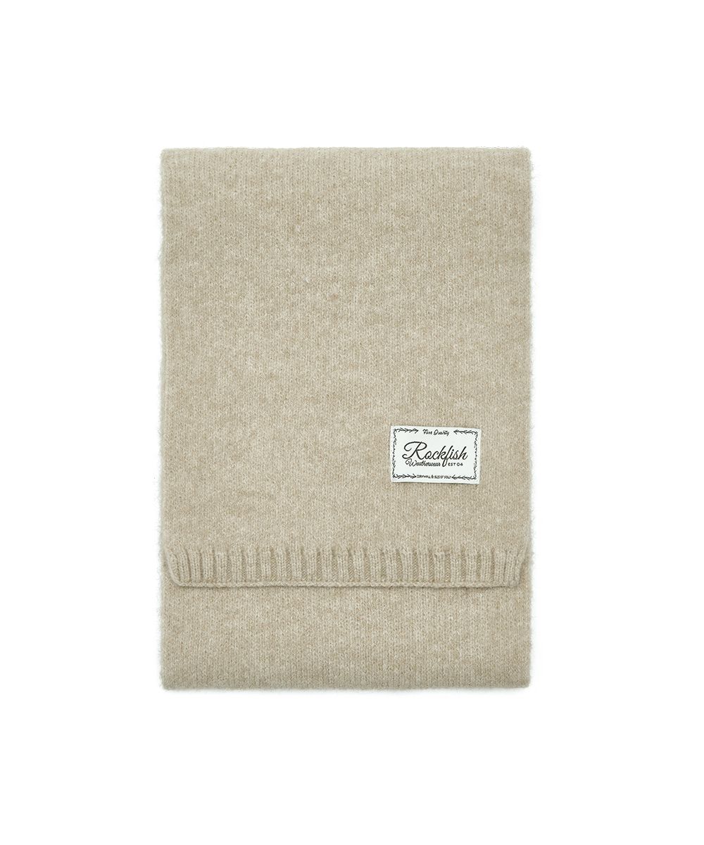 韓國 Rockfish Weatherwear FLUFFY SCARF 親膚針織圍巾 米色 BEIGE