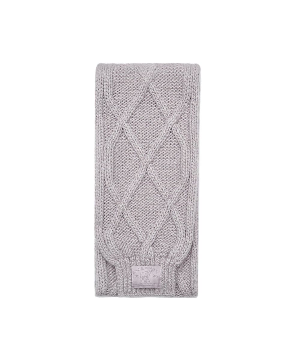 韓國 Rockfish Weatherwear DIAMOND CABLE SCARF 立體菱格針織圍巾 薰衣草紫 LAVENDER