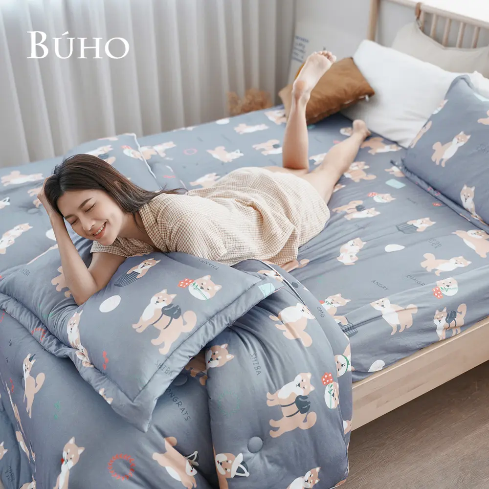 Q軟針織布➤BUHO布歐 韓系舒柔全鋪棉床包枕套組