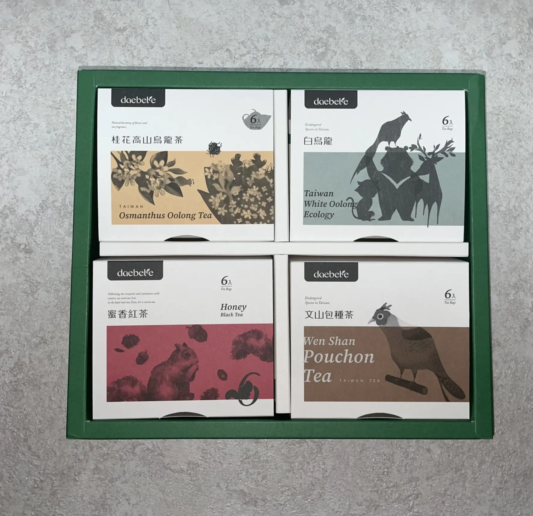 daebete ESG減碳台灣茶4入禮盒/ 附帆布袋