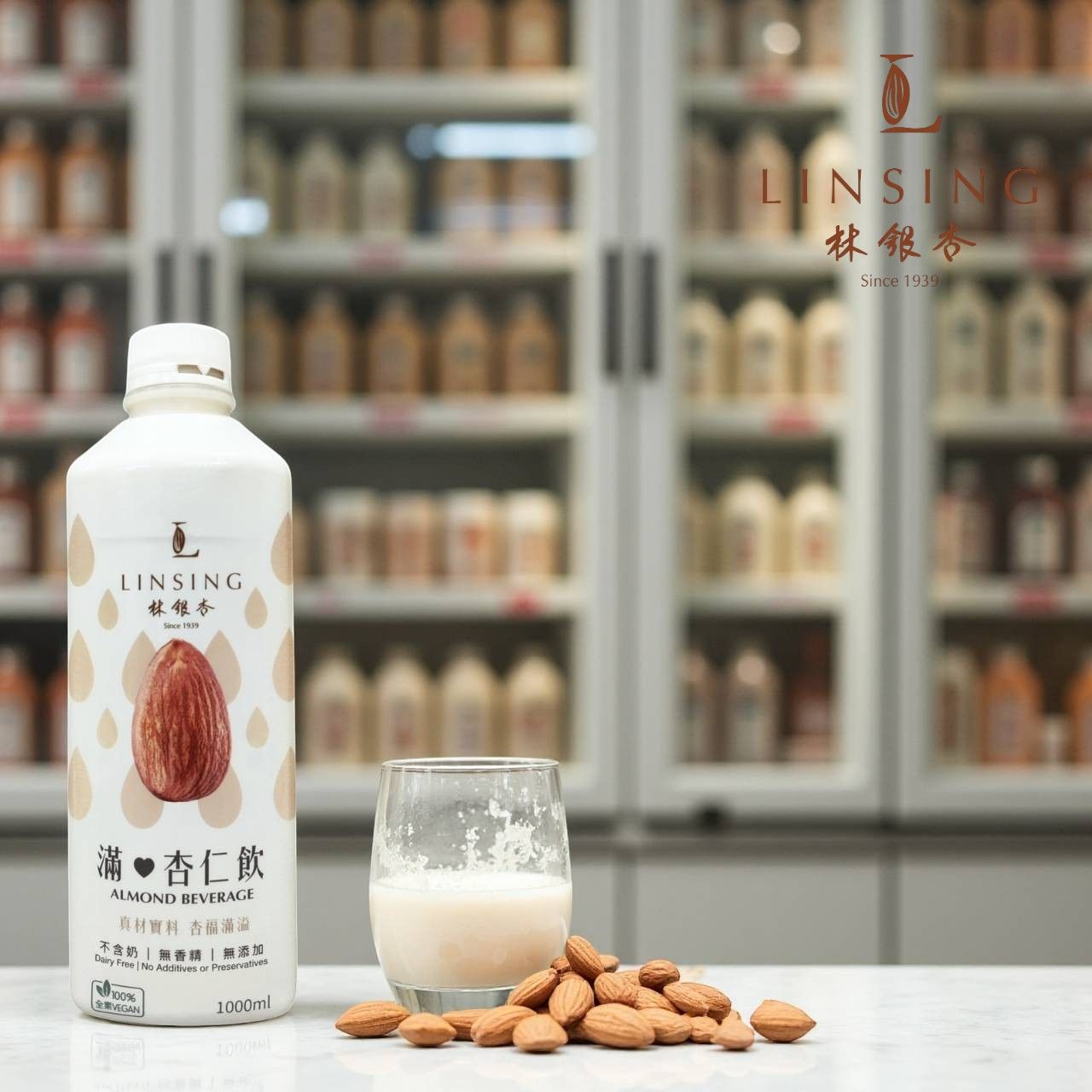【林銀杏官方直營】滿杏仁飲1000ml x 12入(微甜)