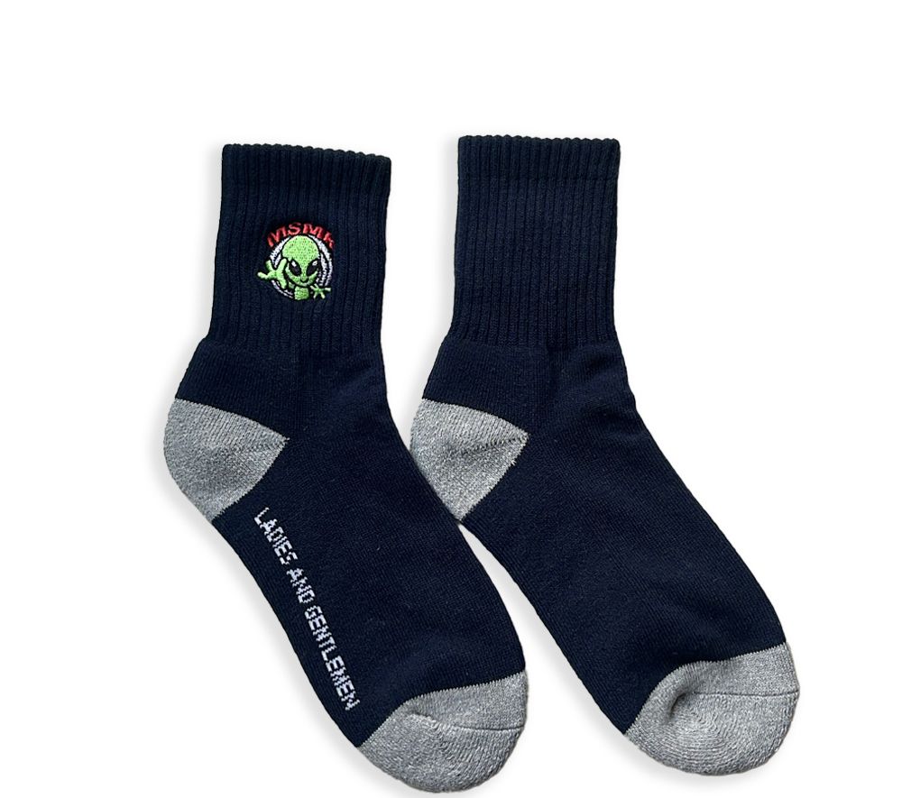 韓國 MSMR 短筒襪/ Alien Border Qurater Socks/ 海軍藍/ 禮物套組