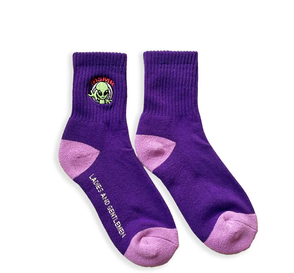 韓國 MSMR 短筒襪/ Alien Border Qurater Socks/ 紫/ 禮物套組