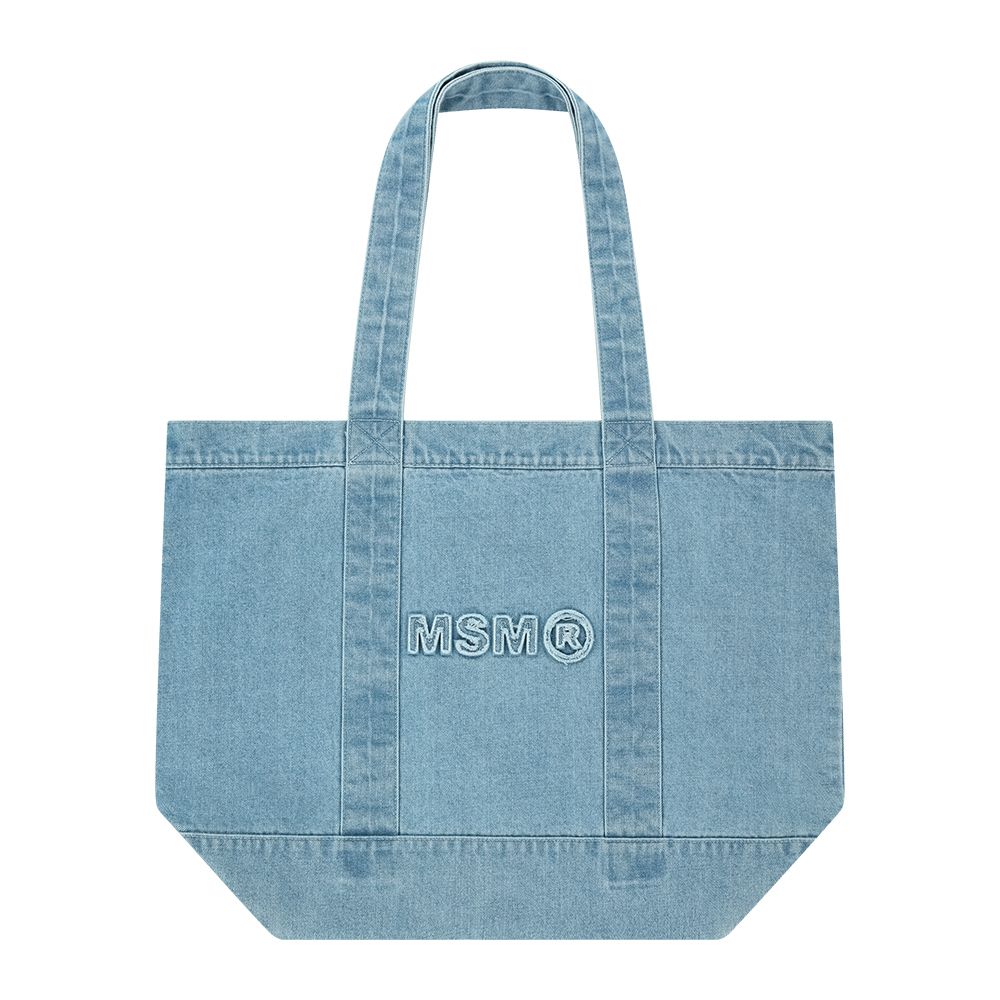韓國 MSMR 托特包/ Extra large tote denim bag/ 淺藍