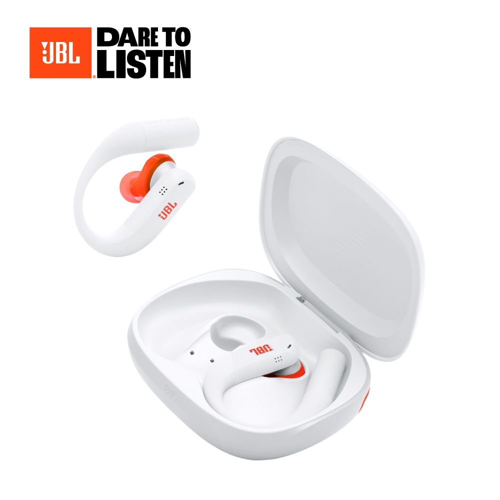 JBL Endurance Peak 4入耳式耳掛藍牙耳機/ 白