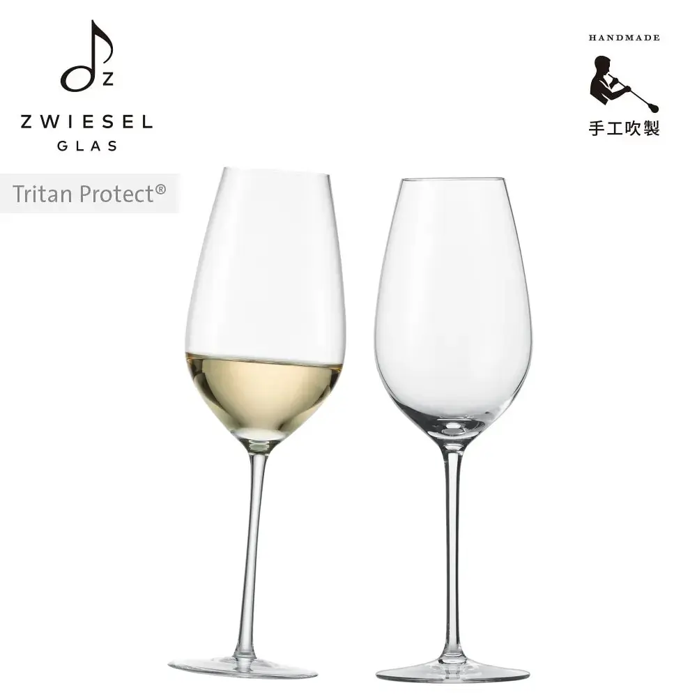 【ZWIESEL GLAS】德國水晶杯 ENOTECA系列 Sauvignon 手工白酒杯 364ml (2入組) 白蘇維濃
