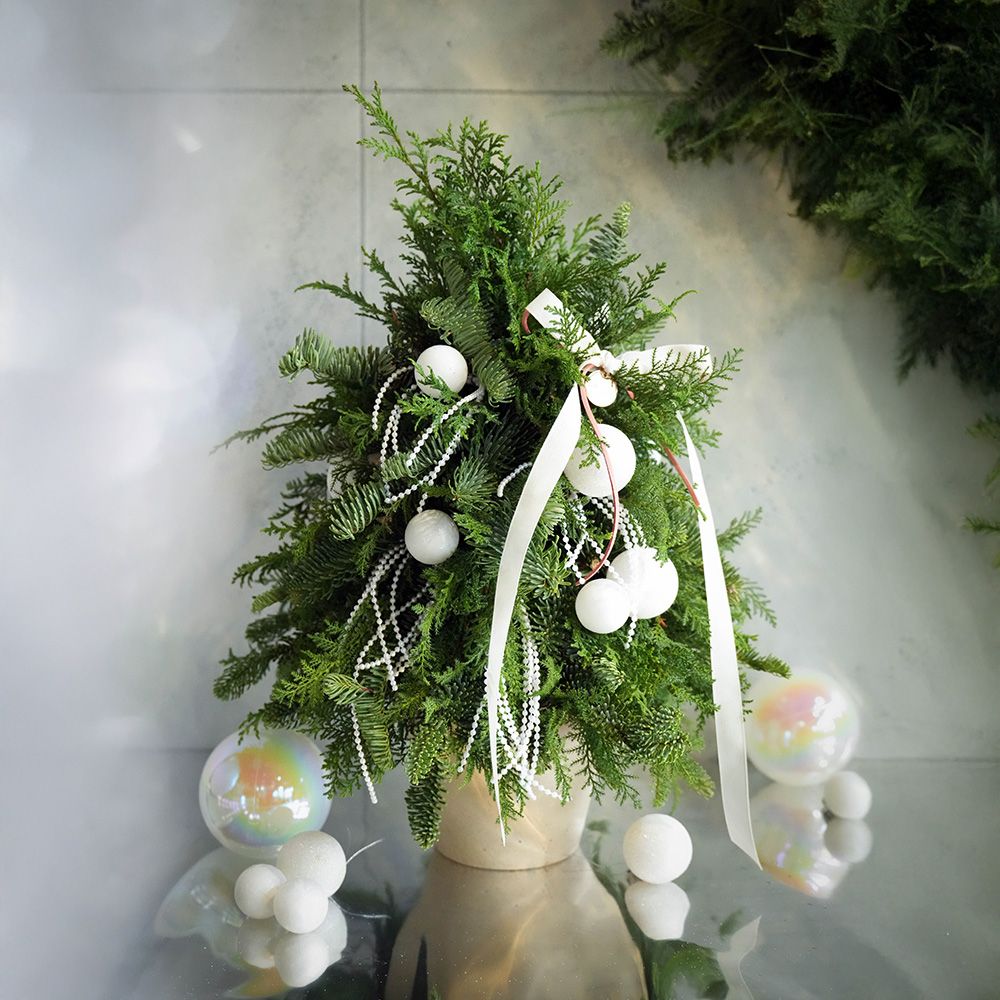 CNFlower西恩 綠夢 聖誕小樹 鮮花 聖誕裝飾 聖誕布置