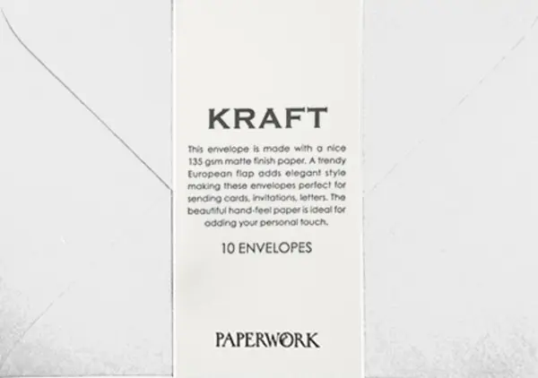 PAPERWORK A6信封/ 雙色牛皮紙系列/ 霧白
