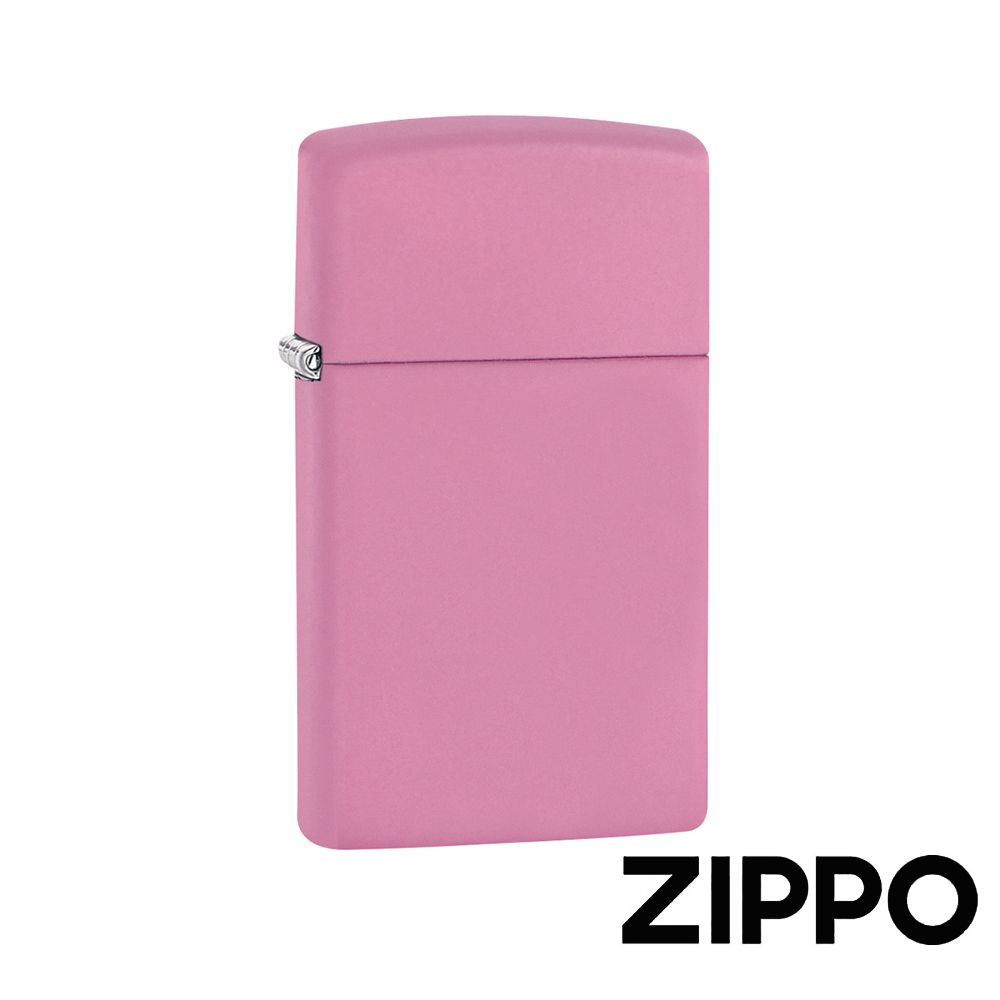 ZIPPO 窄版粉色啞漆(素面)防風打火機 / 經典素面款