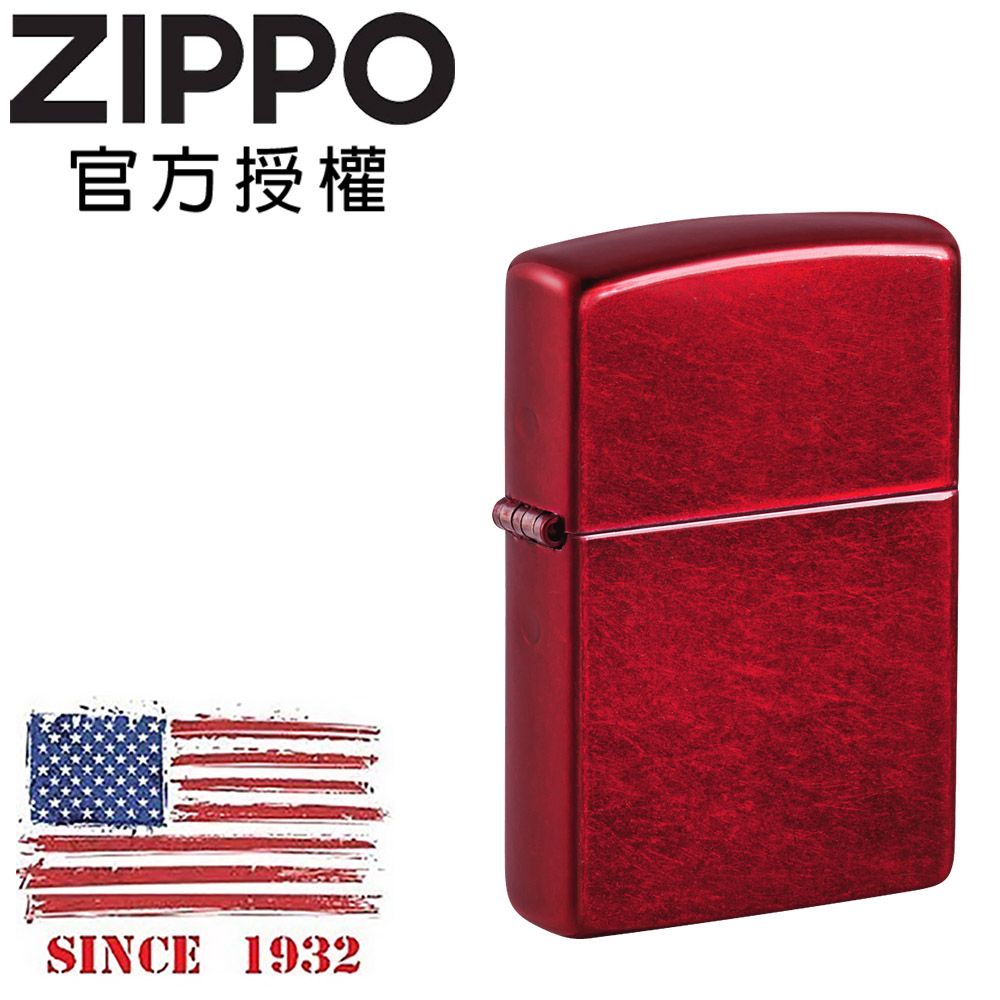 ZIPPO 金屬蘋果紅色(素面)防風打火機 / 經典素面款