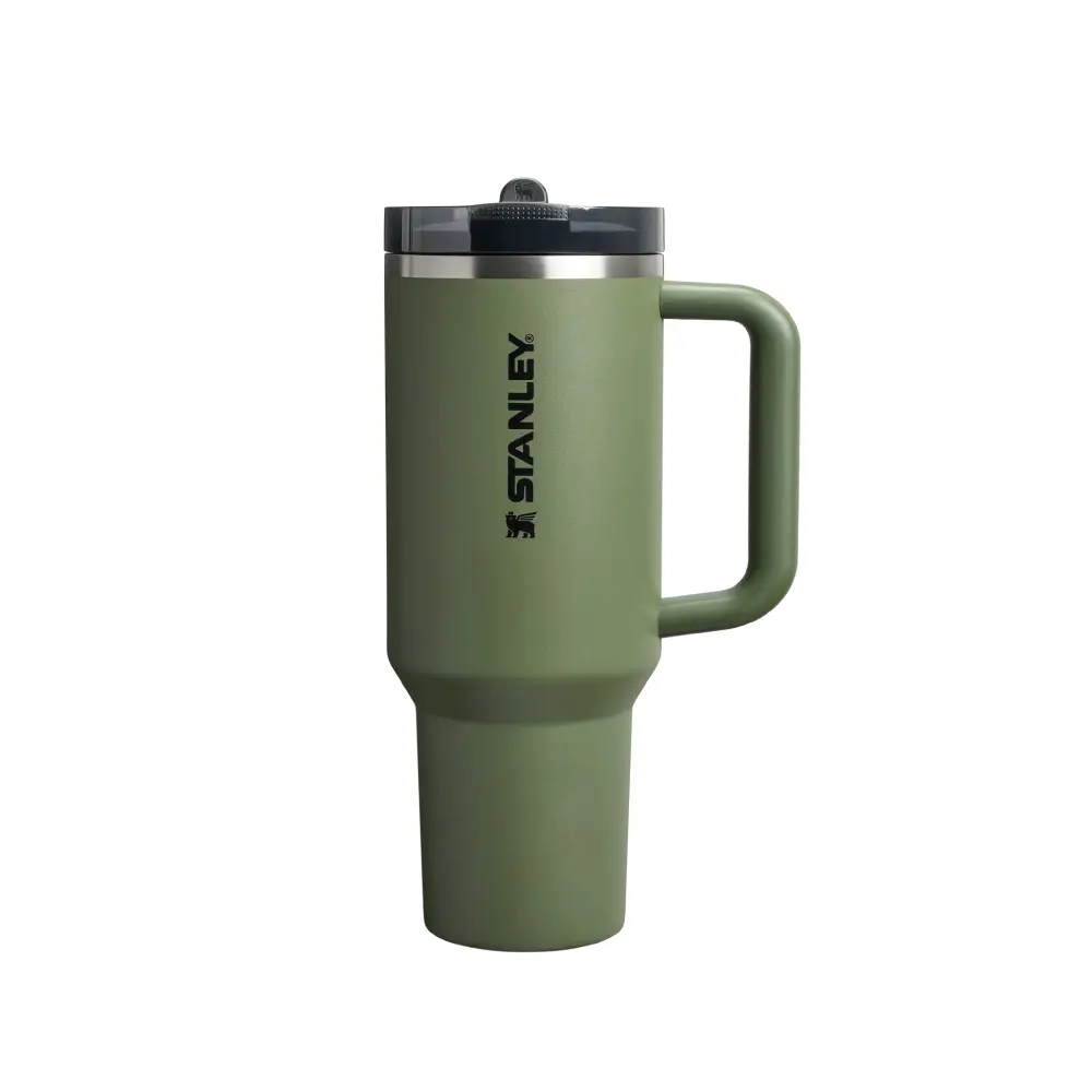STANLEY防漏吸管隨手杯/ 1.18L/ 軍綠色