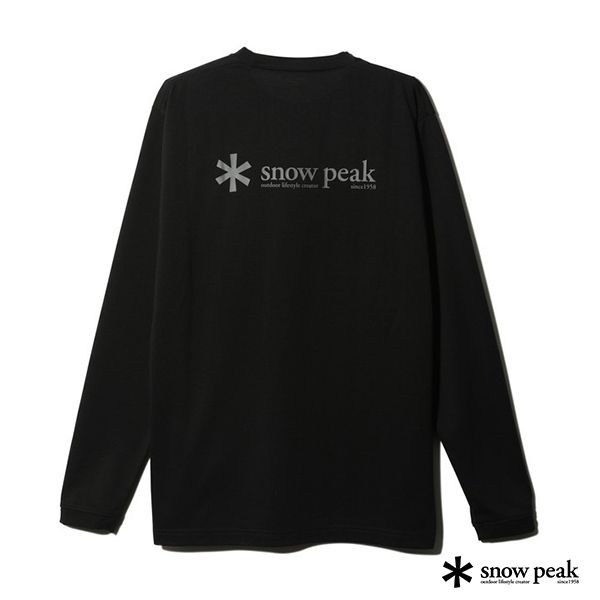 【SNOW PEAK】昆蟲盾長袖快乾T恤/ 黑L