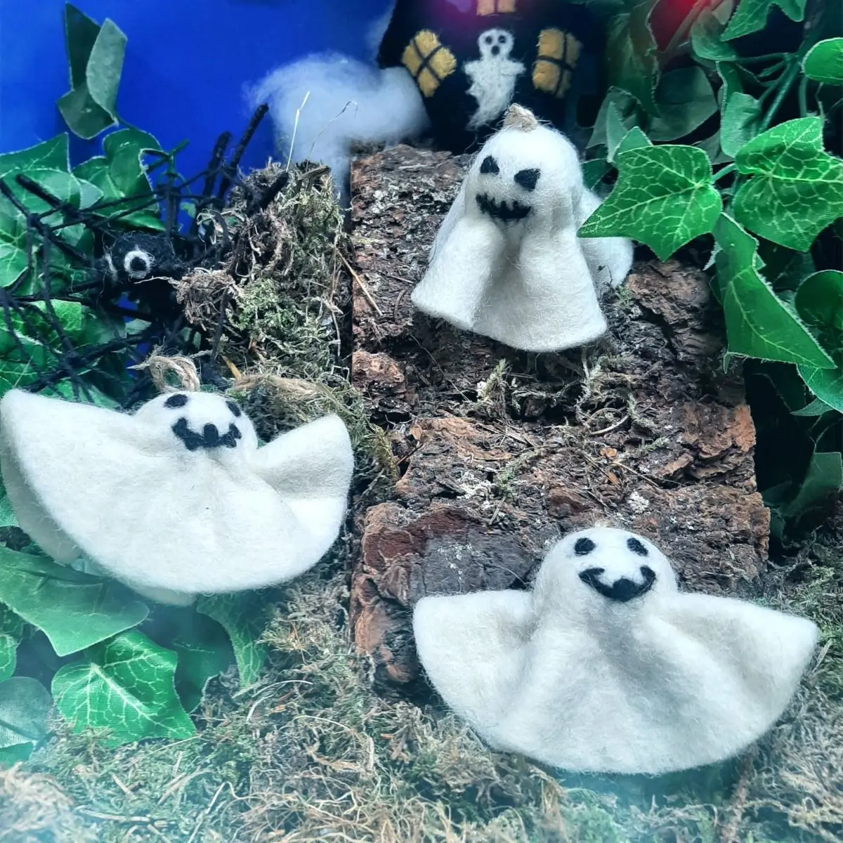 英國 felt so good 手工羊毛氈吊飾/ 幽靈/ 三入組