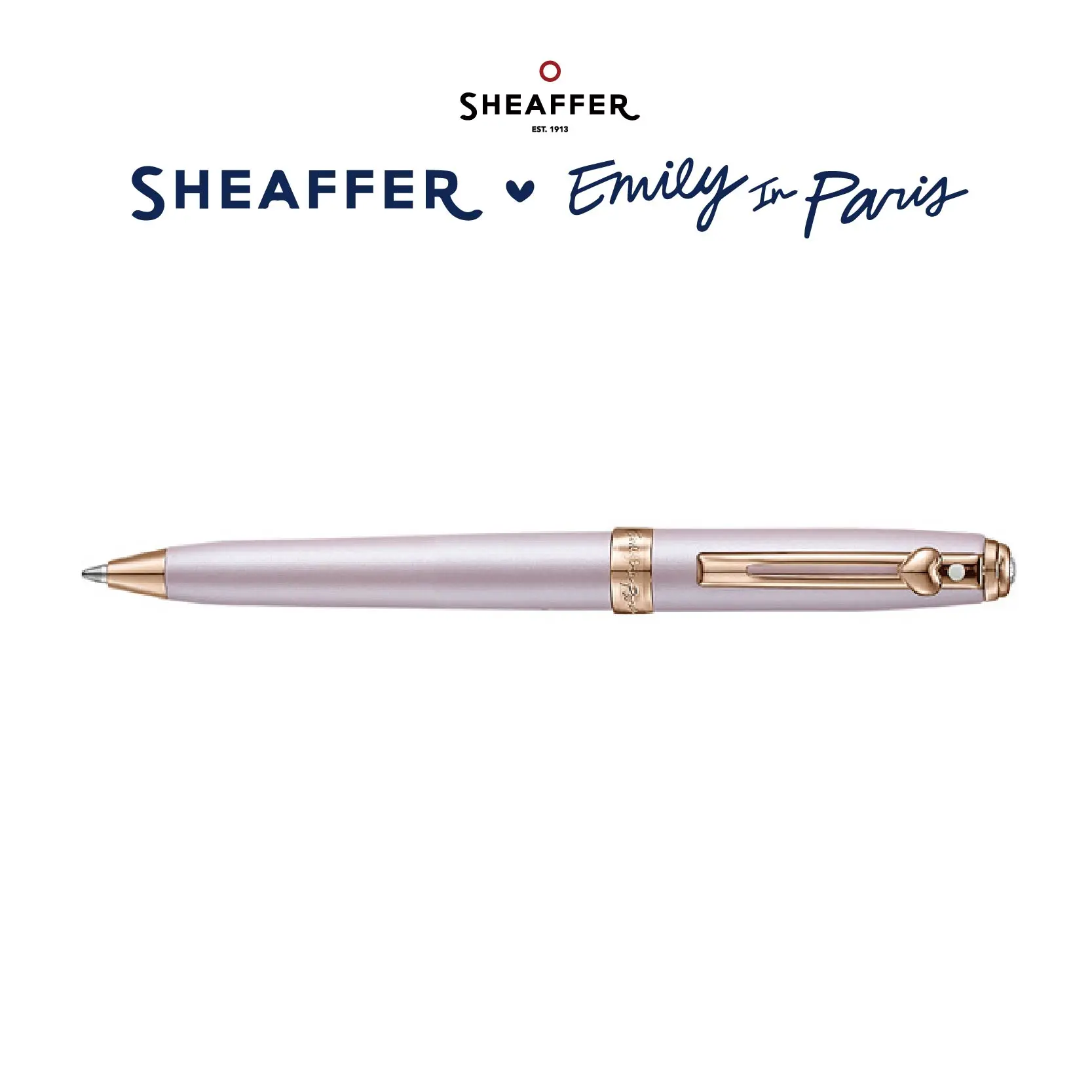 SHEAFFER×EMILY IN PARIS聯名款水鑽愛心口袋原子筆