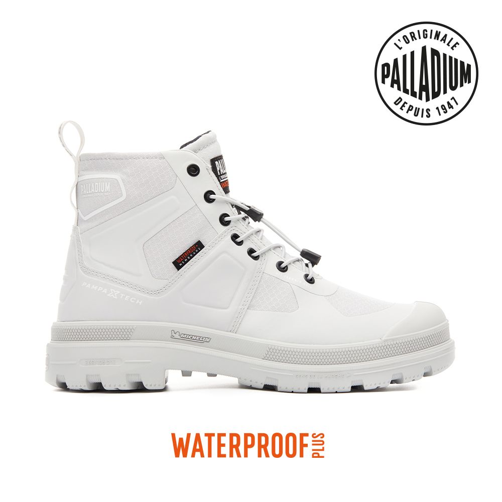 PALLADIUM PAMPA TECH EXP WP+快穿米其林科技聯名橘標防水靴-中性-灰/ 10.5(28.5cm)