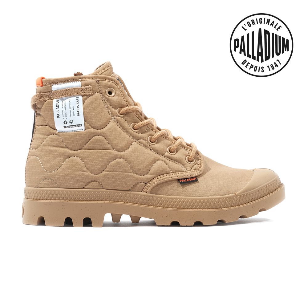 PALLADIUM PAMPA RE-QUILTED復古軍風休閒鞋/男鞋/女鞋-卡其/ 11(29cm)