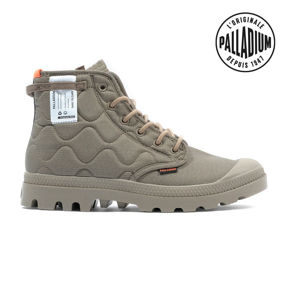 PALLADIUM PAMPA RE-QUILTED復古軍風休閒鞋/男鞋/女鞋-軍綠/ 11(29cm)