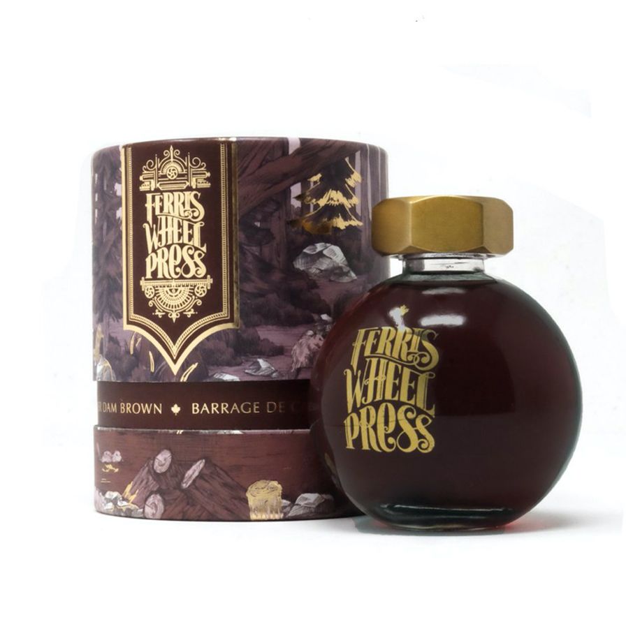 FERRIS WHEEL PRESS水晶球瓶摩天輪鋼筆墨水/ Beaver Dam Brown河狸築壩/ 85ml