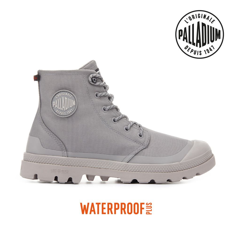 PALLADIUM PAMPA RCYCL LITE+WP+ ZIP再生科技輕量拉鍊橘標防水靴-中性-灰/ 10(28cm)
