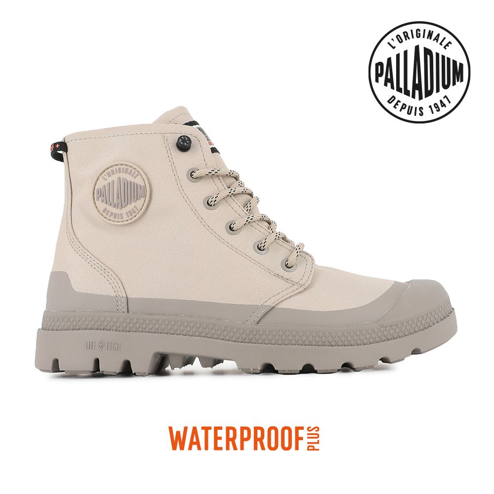 PALLADIUM PAMPA RCYCL LITE+WP+ ZIP再生科技輕量拉鍊橘標防水靴-中性-奶茶/ 10(28cm)