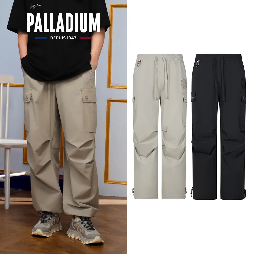 PALLADIUM 復古運動長褲-男裝/女裝-兩色任選/ (A)燧石灰/ S