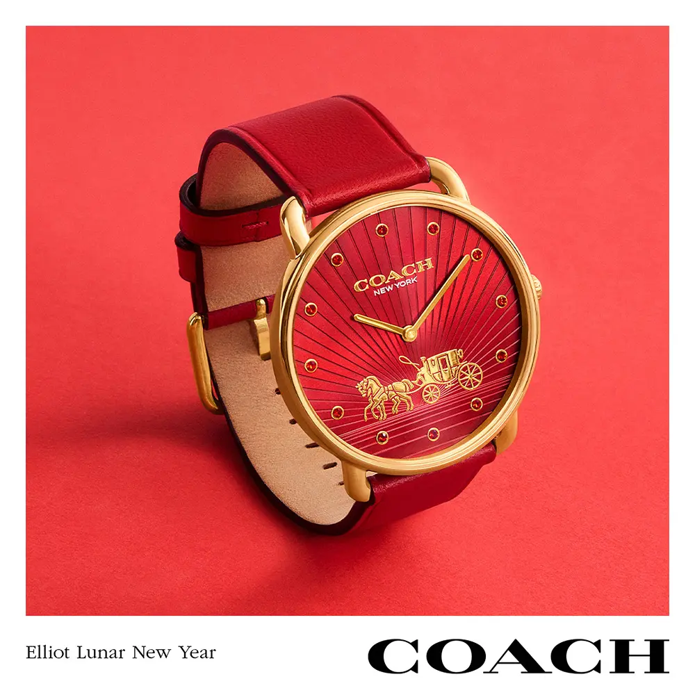 馬年限量款➤COACH 2026馬年限量款紅韻賀歲女錶