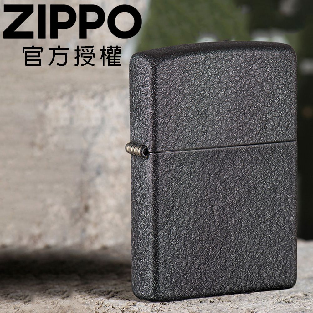 ZIPPO 黑裂漆(素面)防風打火機 / 經典素面款