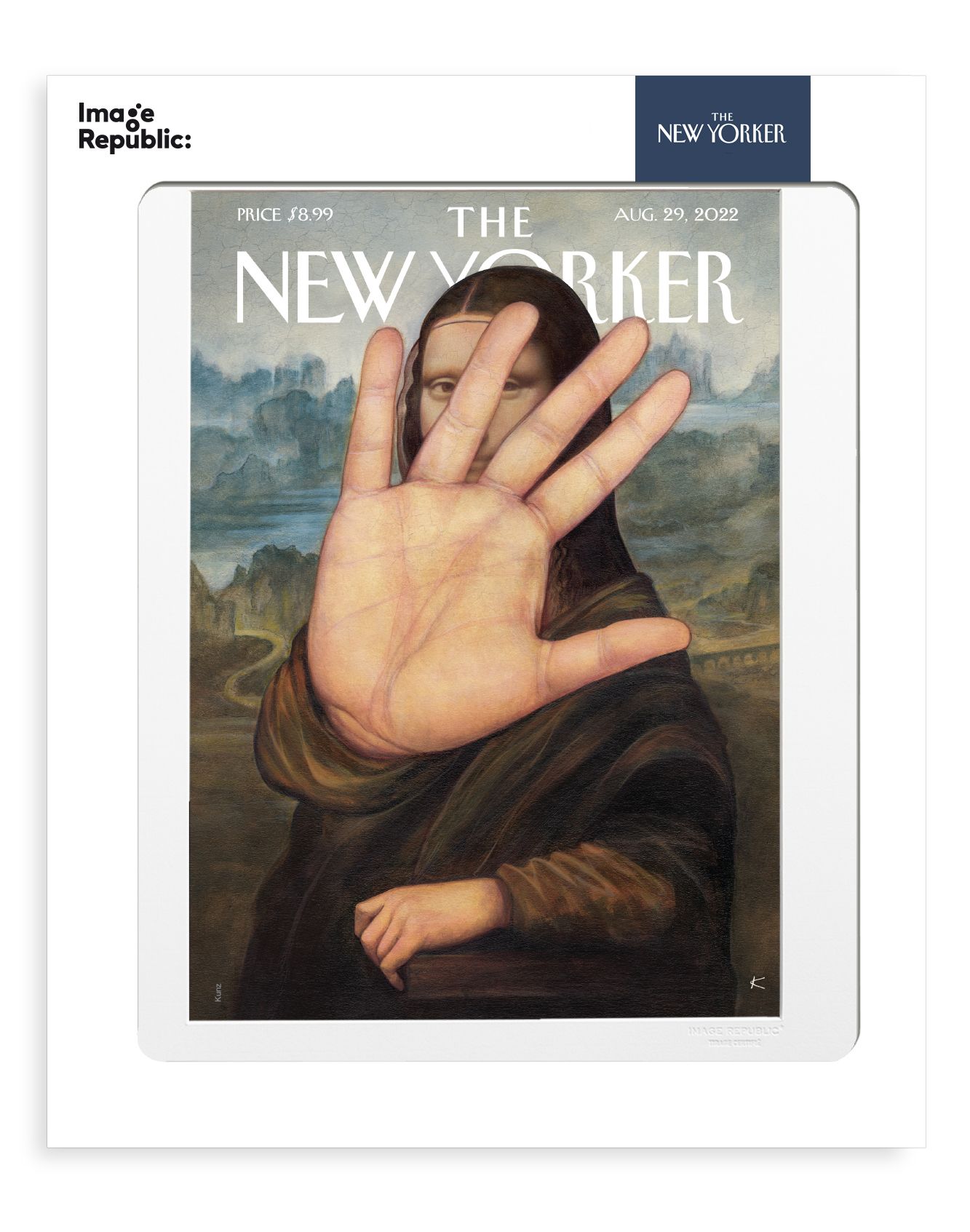 法國 Image Republic 畫報/ 紐約客雜誌封面復刻系列/ 插畫家Kunz/ 請勿拍照/ N235/ 30X40CM