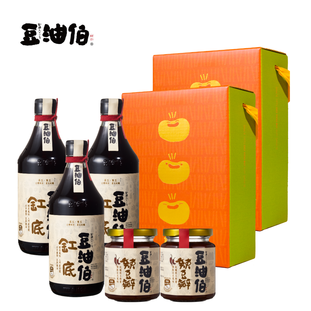 豆油伯缸底醬油辣豆瓣2盒組